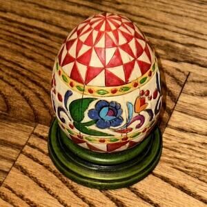 Heartwood Creek Jim Shore Design-Spring Flower Egg with Stand